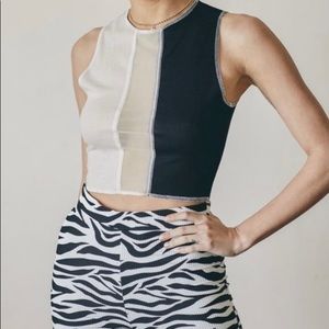 Colorblock Crop Top